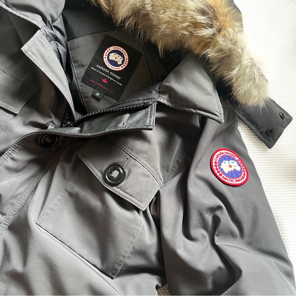 Canada Goose Charcoal Jacket with Fur Hood - Picture 4 of 6